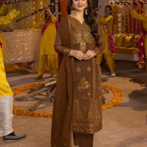 AJDAB-11 EMBROIDERED PAPER COTTON STITCHED 3 PCS