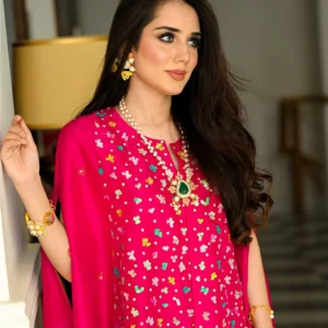 Boho Chic Raw Silk Cape Dress