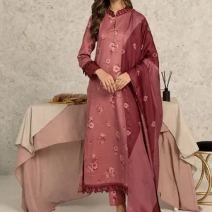 3 PIECE IZNIK EMBROIDERED ORGANZA SUIT (UE-172-CEREBRAL)