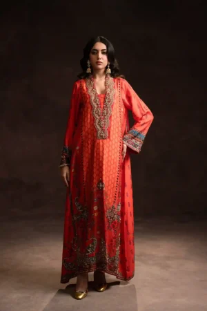 Festive Orange Kaftan